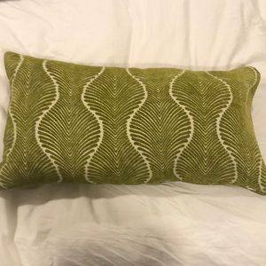 Westex Green and cream throw pillow